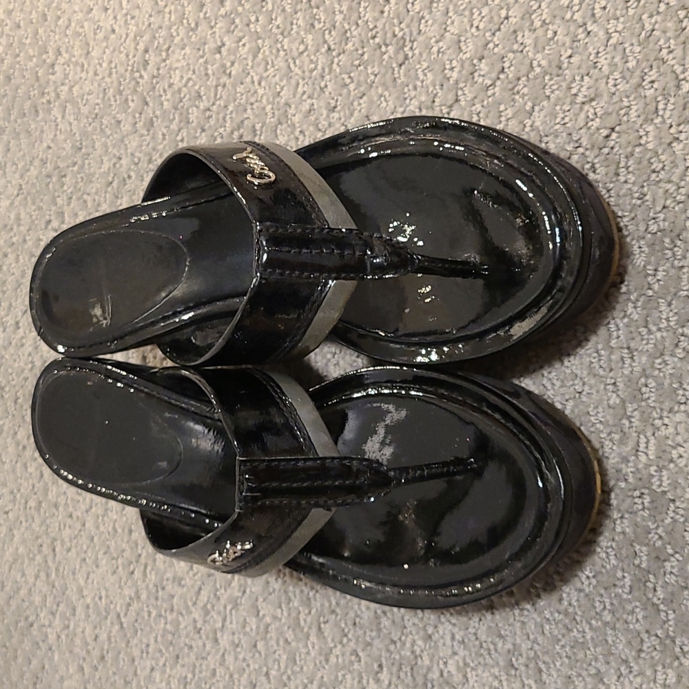 Coach wedge flip flops